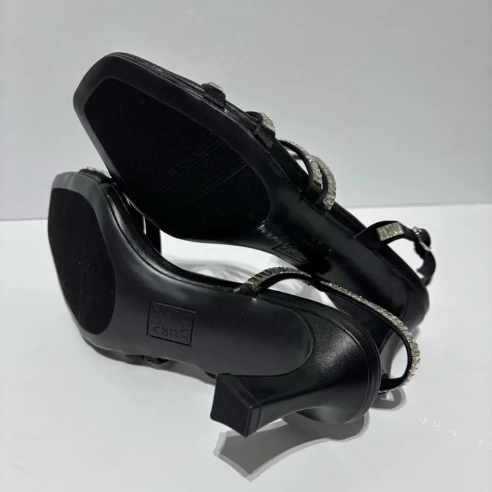 Naturalizer Women’s Galaxy 2 Strappy Sandals Black, Size 7W  New with box  UF